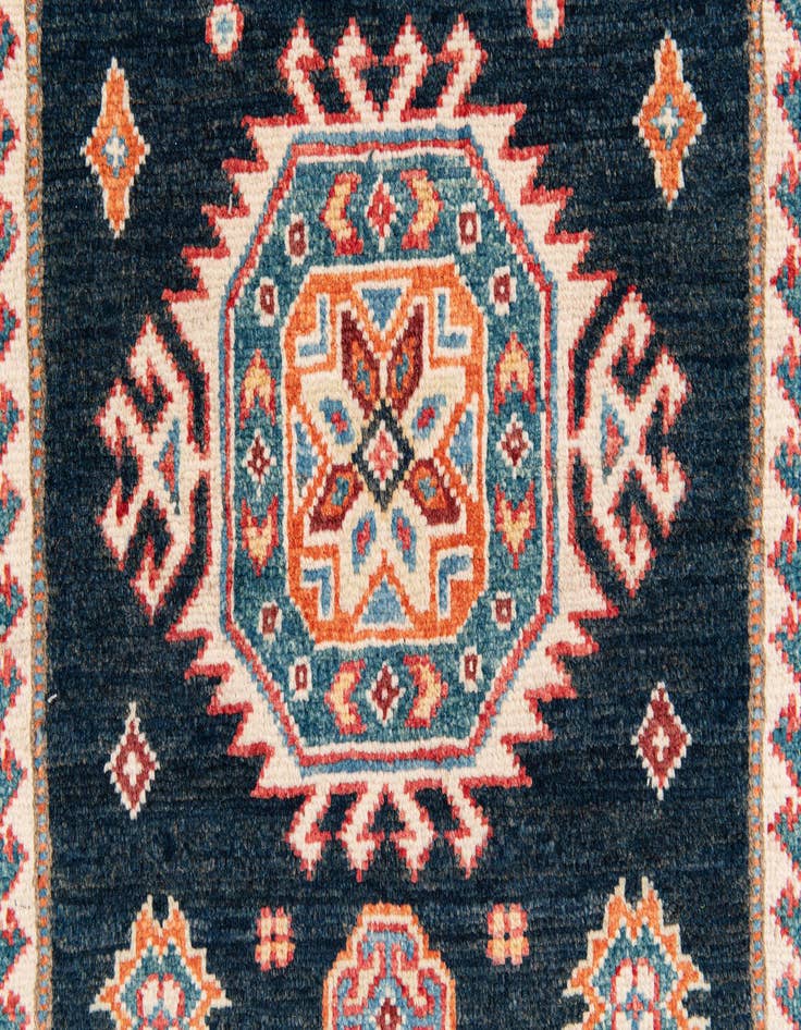 Detail image of  2' 9 x 9' 6  Hand Knotted Kazak Runner Rug