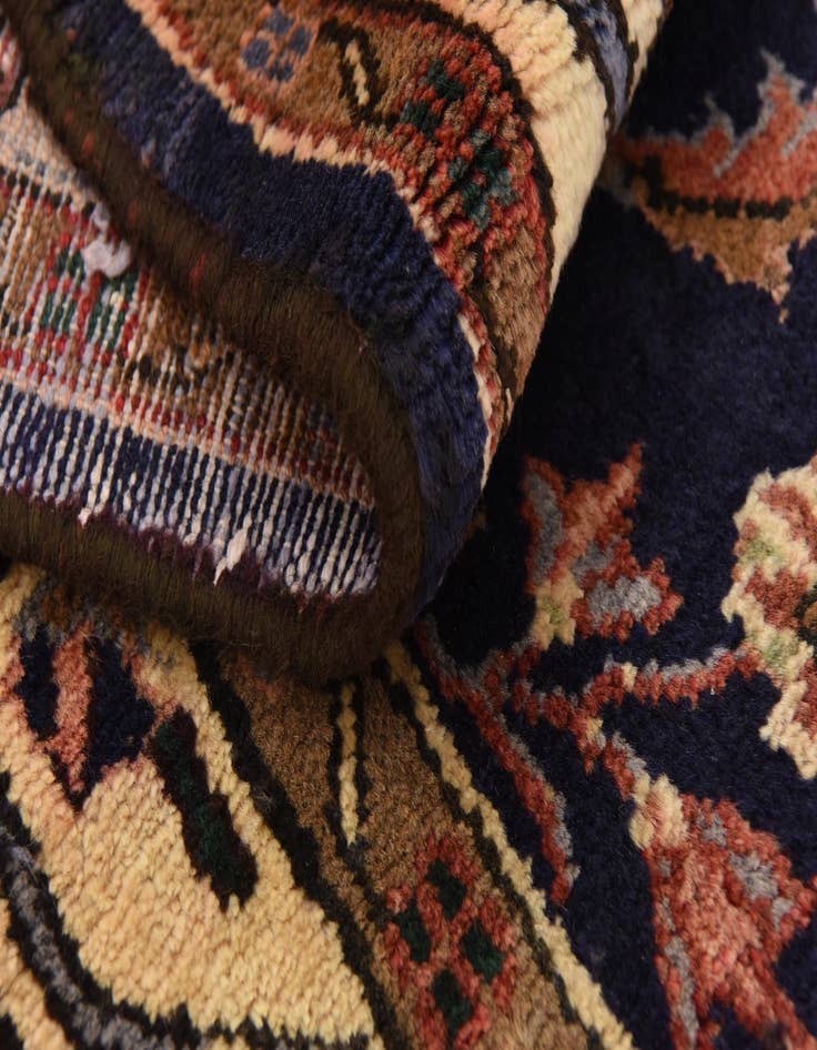 Detail image of  3' 9 x 10' 3  Hand Knotted Khamseh Persian Wool Runner Rug