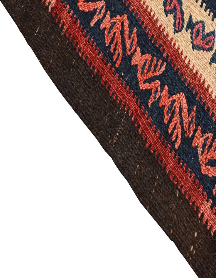Detail image of  4' 5 x 10'  Hand Woven Kilim Fars Wool Runner Rug