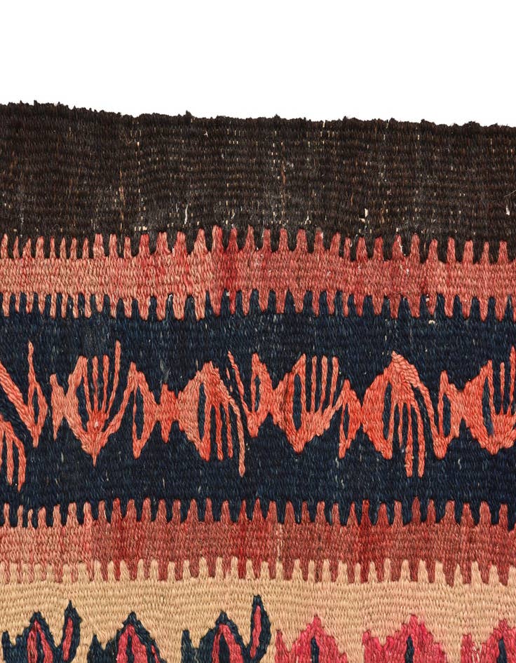 Detail image of  4' 5 x 10'  Hand Woven Kilim Fars Wool Runner Rug