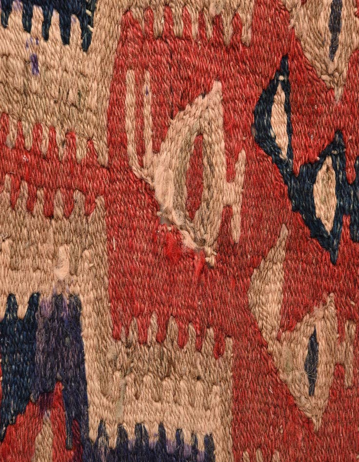 Detail image of  4' 5 x 9' 2  Hand Woven Kilim Fars Wool Runner Rug