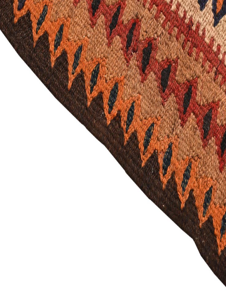 Detail image of  4' 5 x 9' 2  Hand Woven Kilim Fars Wool Runner Rug