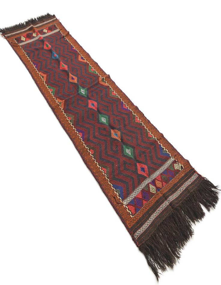 Detail image of  2' 7 x 8' 5  Hand Knotted Kilim Fars Persian Wool Runner Rug