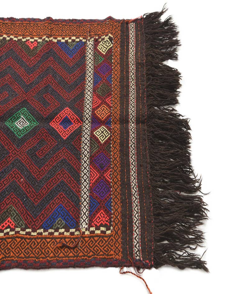 Detail image of  2' 7 x 8' 5  Hand Knotted Kilim Fars Persian Wool Runner Rug