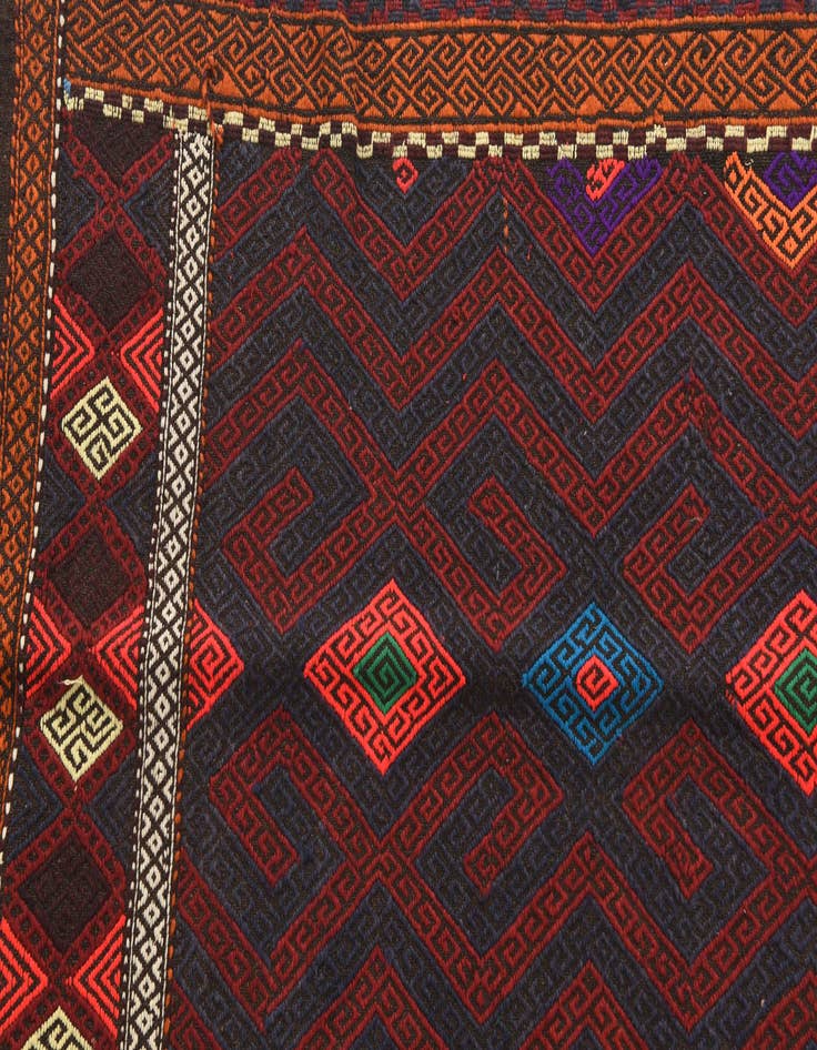 Detail image of  2' 7 x 8' 5  Hand Knotted Kilim Fars Persian Wool Runner Rug