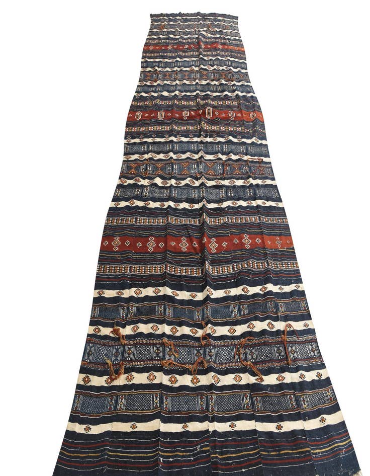 Detail image of  4' 10 x 13' 10  Hand Woven Kilim Fars Wool Runner Rug