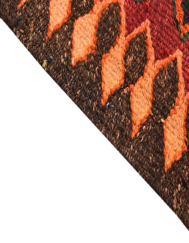 Detail image of  4' 3 x 8' 10  Hand Woven Kilim Fars Wool Runner Rug