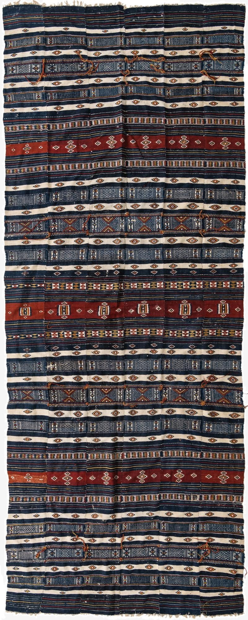  4' 10 x 13' 10  Hand Woven Kilim Fars Wool Runner Rug