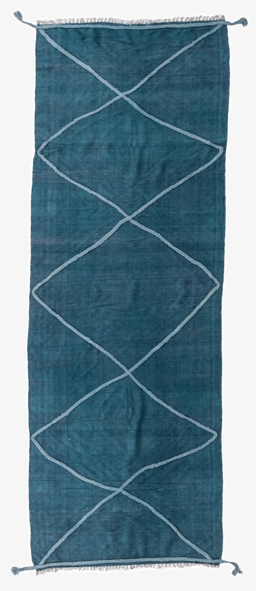  3' 6 x 10'  Hand Woven Kilim Modern Wool Runner Rug
