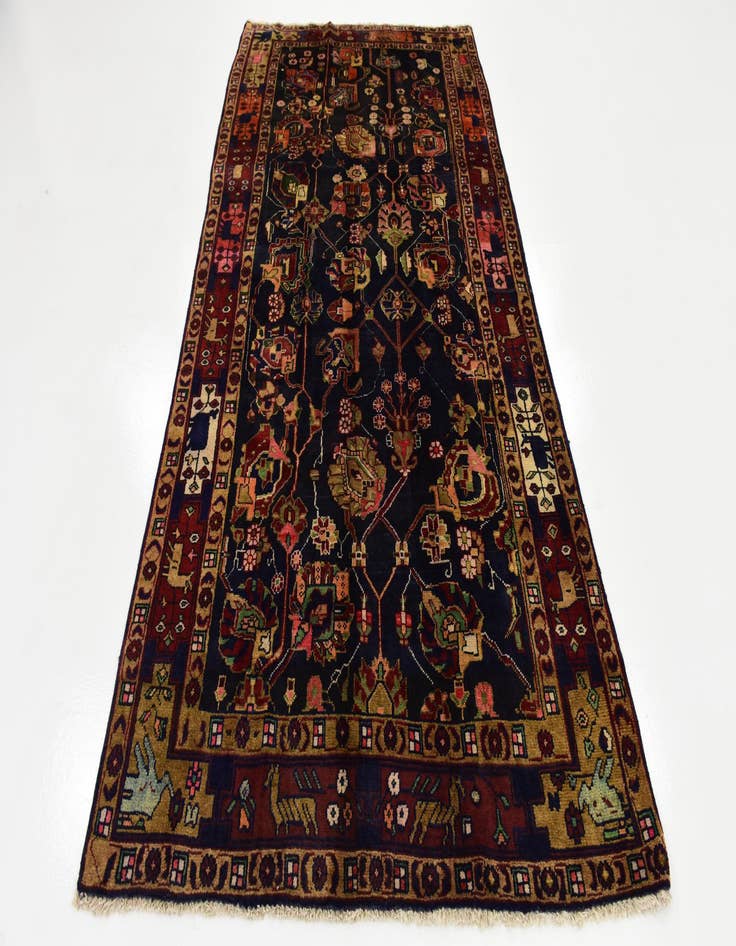 Detail image of  5' x 9' 6  Hand Knotted Koliaei Persian Wool Runner Rug