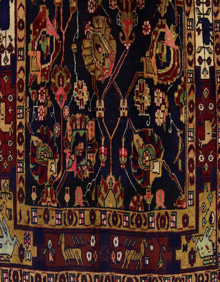 Detail image of  5' x 9' 6  Hand Knotted Koliaei Persian Wool Runner Rug