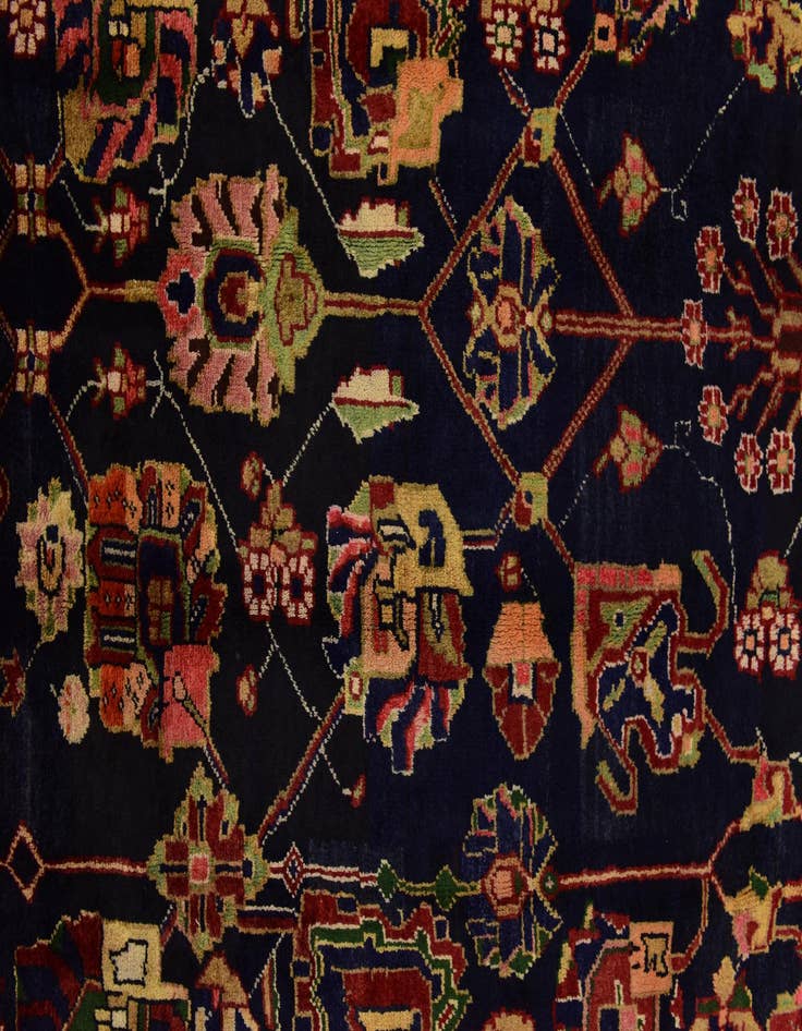 Detail image of  5' x 9' 6  Hand Knotted Koliaei Persian Wool Runner Rug