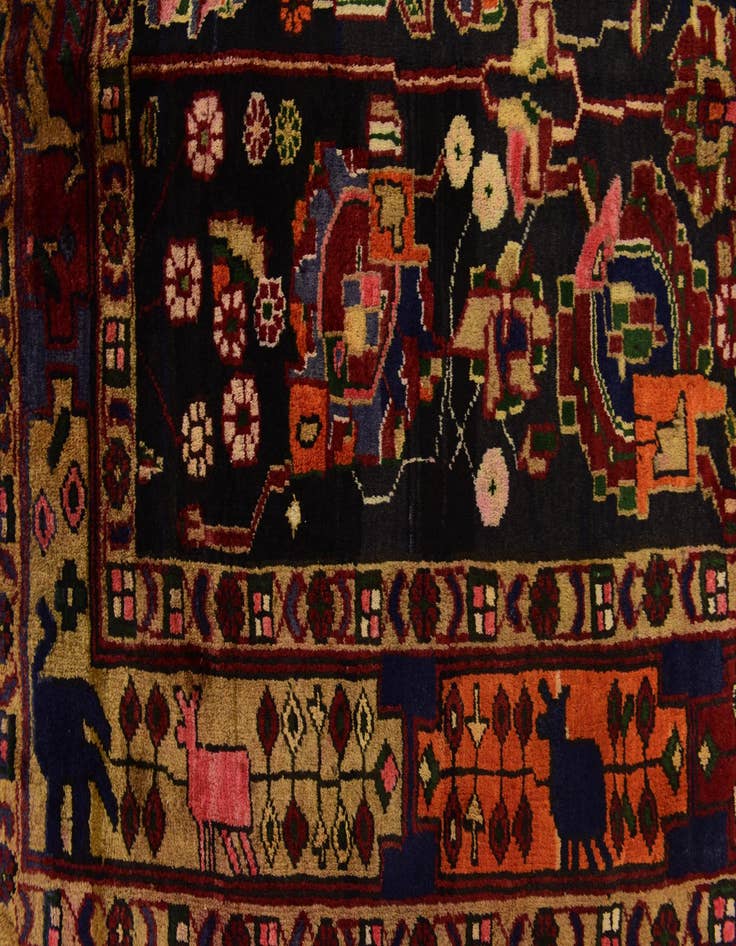 Detail image of  5' x 9' 6  Hand Knotted Koliaei Persian Wool Runner Rug