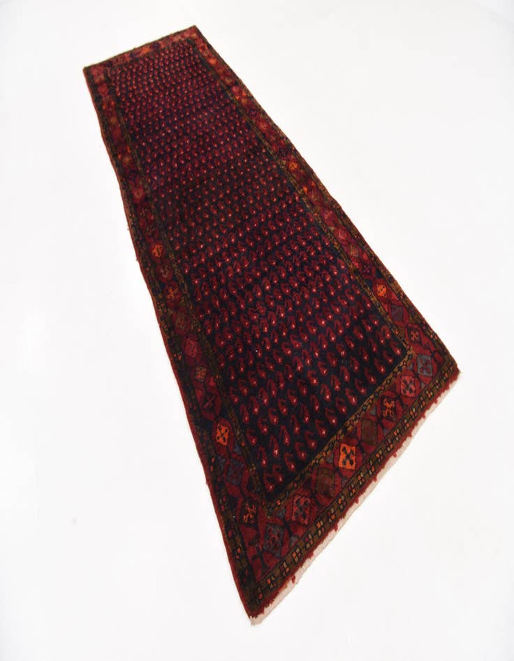 Detail image of 4' x 10' 2 Hand Knotted Koliaei Persian Wool Runner Rug