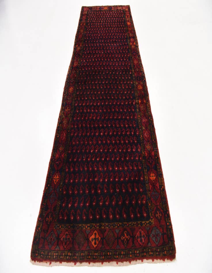 Detail image of 4' x 10' 2 Hand Knotted Koliaei Persian Wool Runner Rug