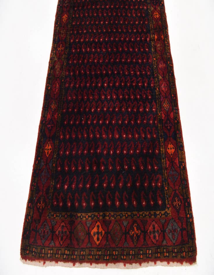 Detail image of 4' x 10' 2 Hand Knotted Koliaei Persian Wool Runner Rug