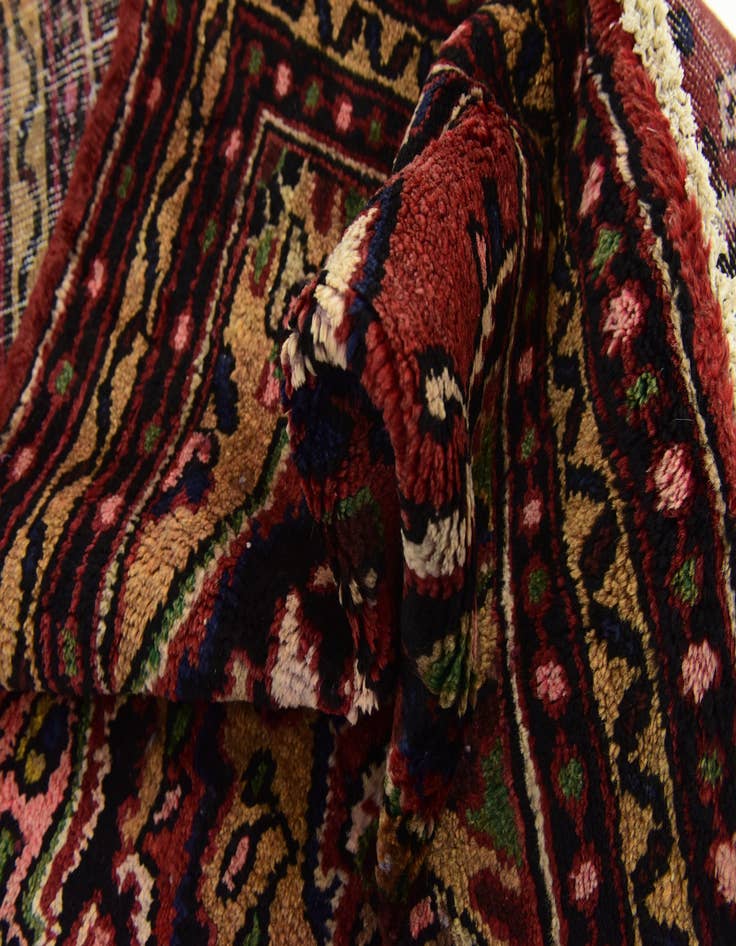 Detail image of  3' 5 x 9' 3  Hand Knotted Koliaei Persian Wool Runner Rug