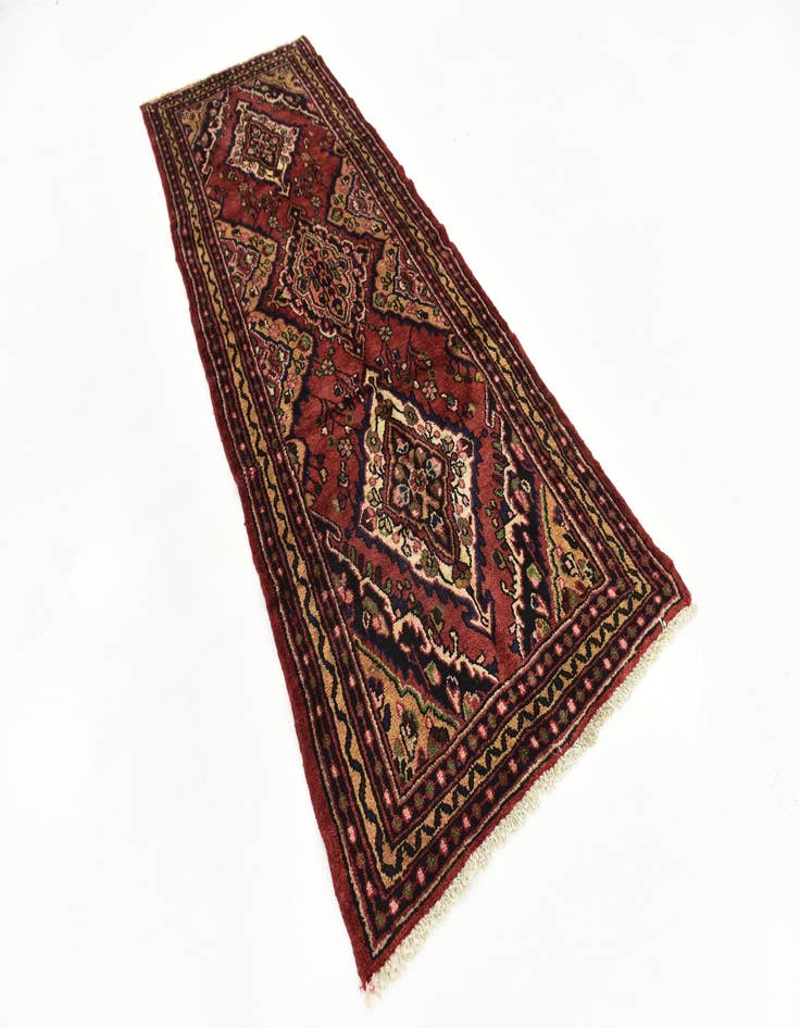 Detail image of  3' 5 x 9' 3  Hand Knotted Koliaei Persian Wool Runner Rug