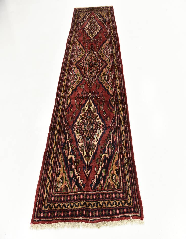 Detail image of  3' 5 x 9' 3  Hand Knotted Koliaei Persian Wool Runner Rug