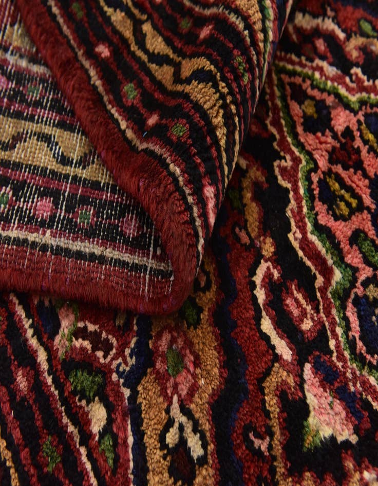 Detail image of  3' 5 x 9' 3  Hand Knotted Koliaei Persian Wool Runner Rug