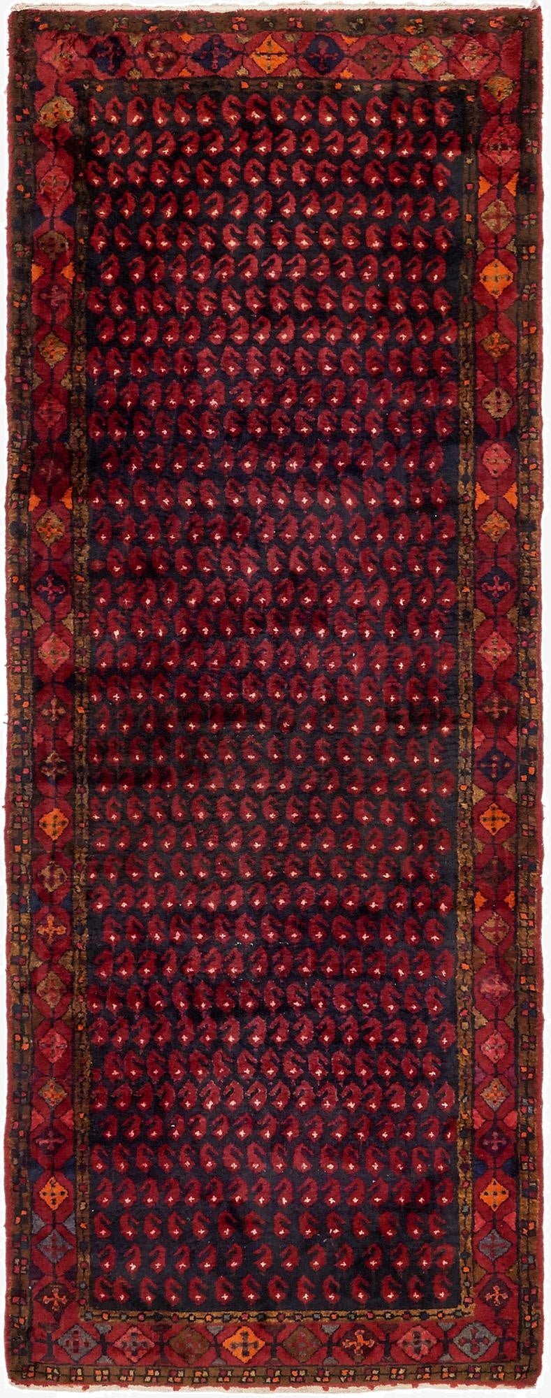  4' x 10' 2  Hand Knotted Koliaei Persian Wool Runner Rug