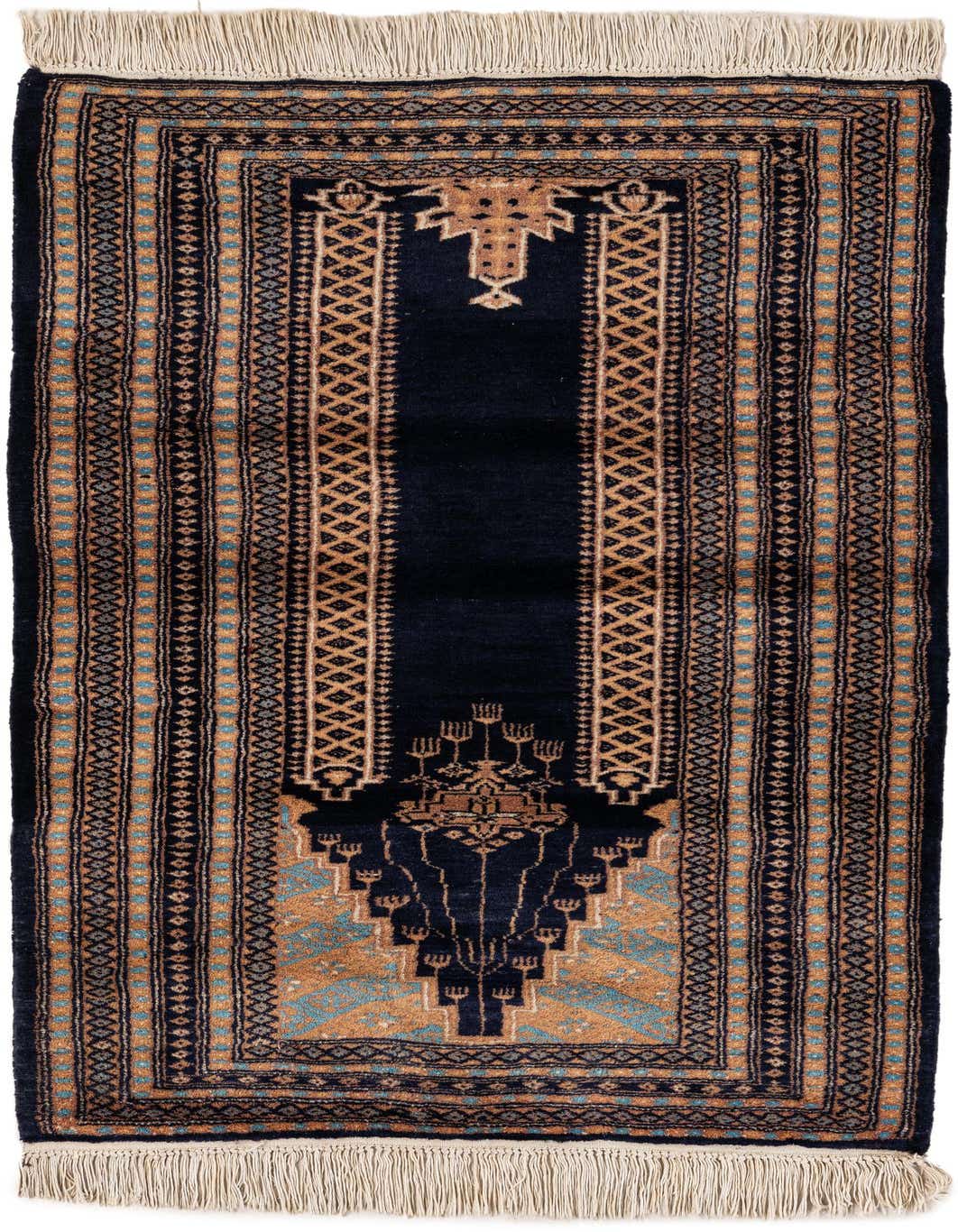 Primary image  2' 7 x 4' 4  Hand Knotted Lahour Oriental Wool Runner Rug