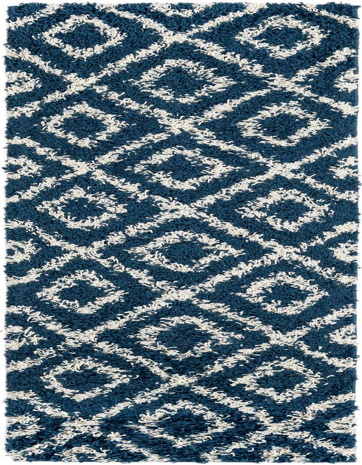 Detail image of  2' x 6' Lattice Shag Runner Rug