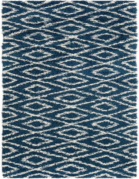 Detail image of  2' 7 x 12' Lattice Shag Runner Rug