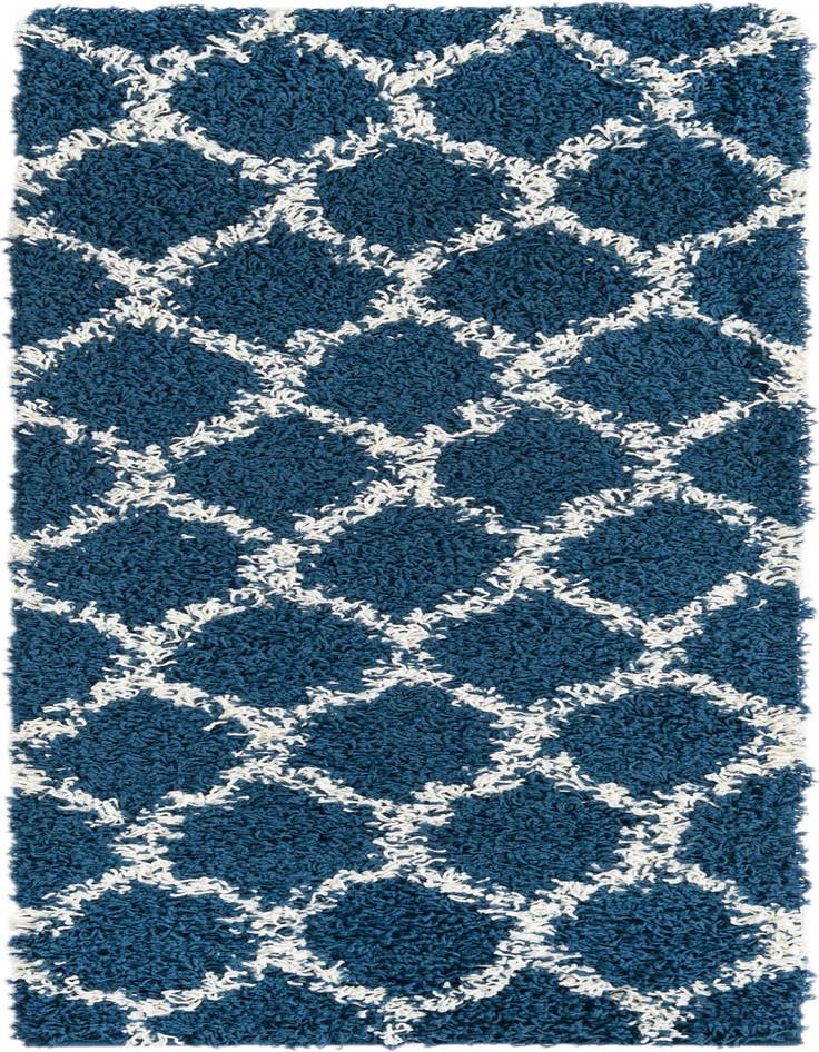 Detail image of  2' x 5' Lattice Shag Runner Rug