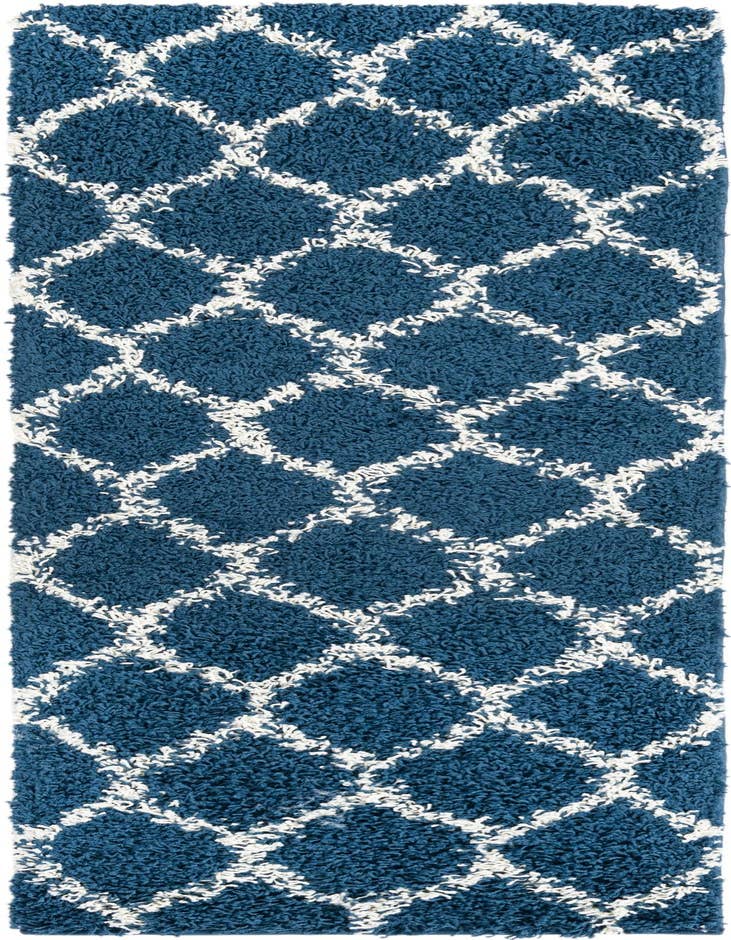 Detail image of  2' x 6' Lattice Shag Runner Rug