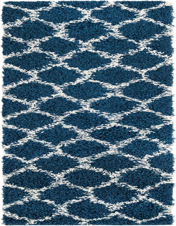 Detail image of  2' x 7' Lattice Shag Runner Rug
