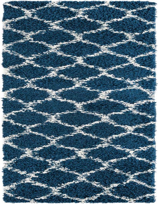 Detail image of  2' x 8' Lattice Shag Runner Rug