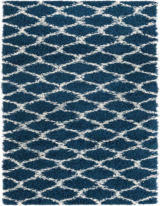 Detail image of  2' 7 x 10' Lattice Shag Runner Rug