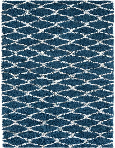 Detail image of  2' 7 x 12' Lattice Shag Runner Rug