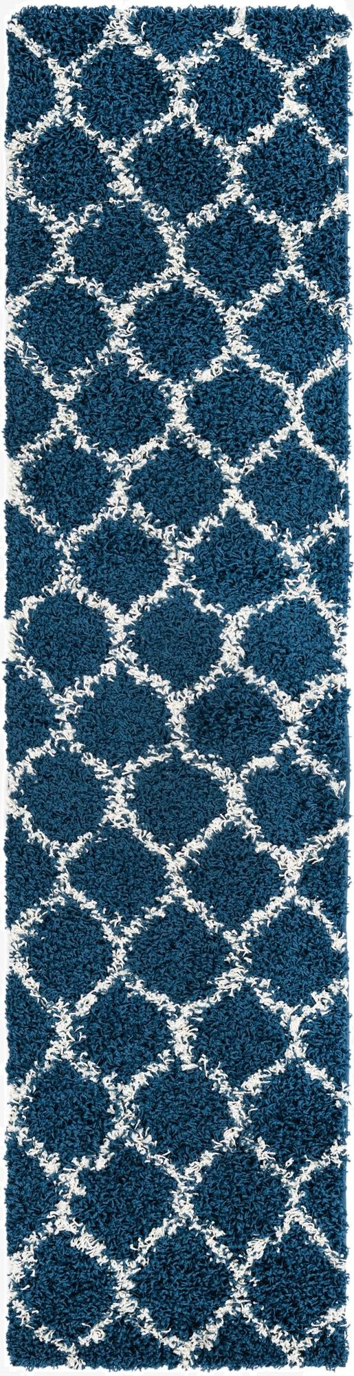  2' x 8' Lattice Shag Runner Rug