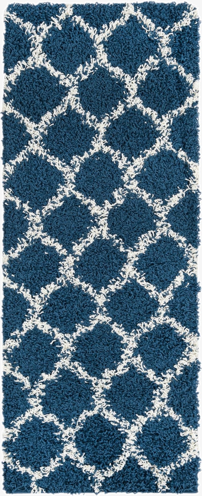  2' x 5' Lattice Shag Runner Rug