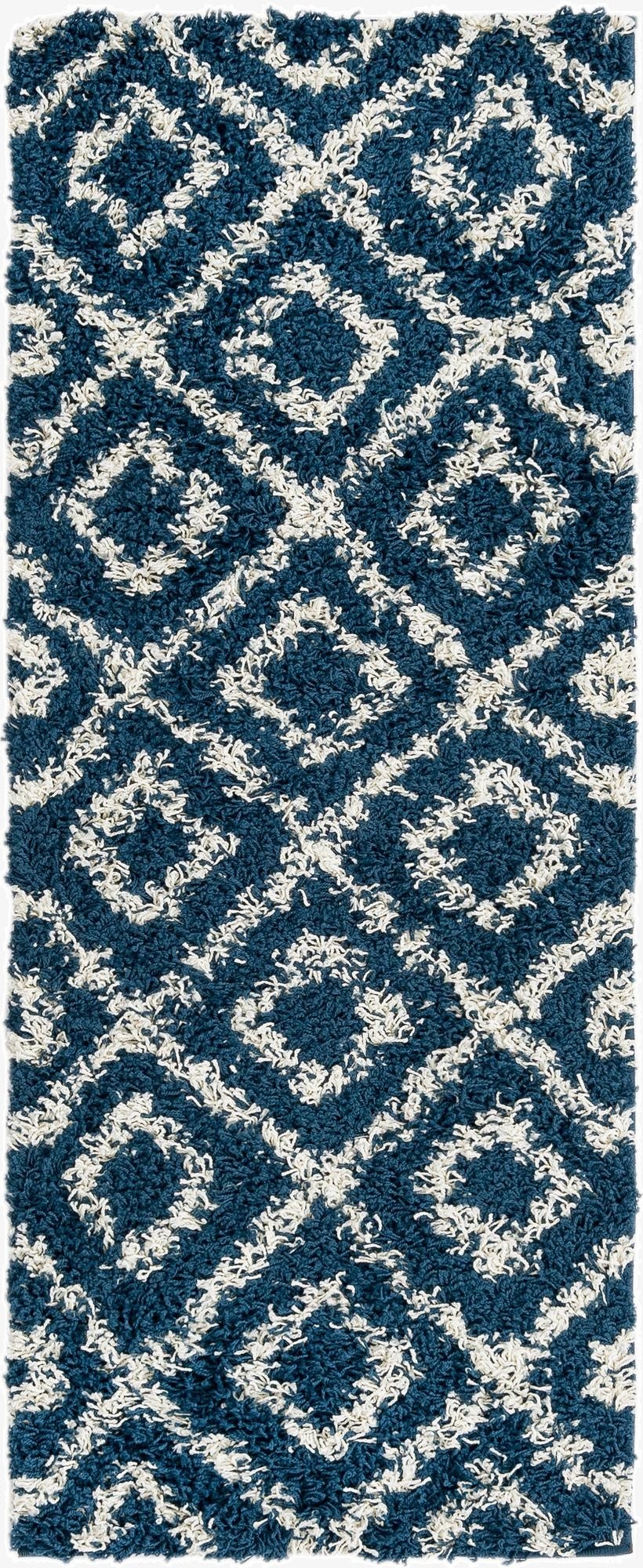  2' x 5' Lattice Shag Runner Rug