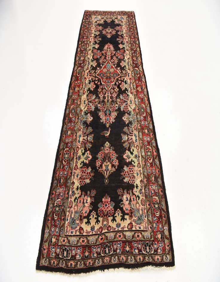 Detail image of  3' 10 x 10' 4  Hand Knotted Liliyan Persian Wool Runner Rug