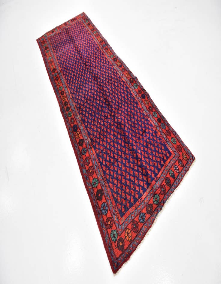 Detail image of  3' 8 x 9' 8  Hand Knotted Mahal Persian Wool Runner Rug