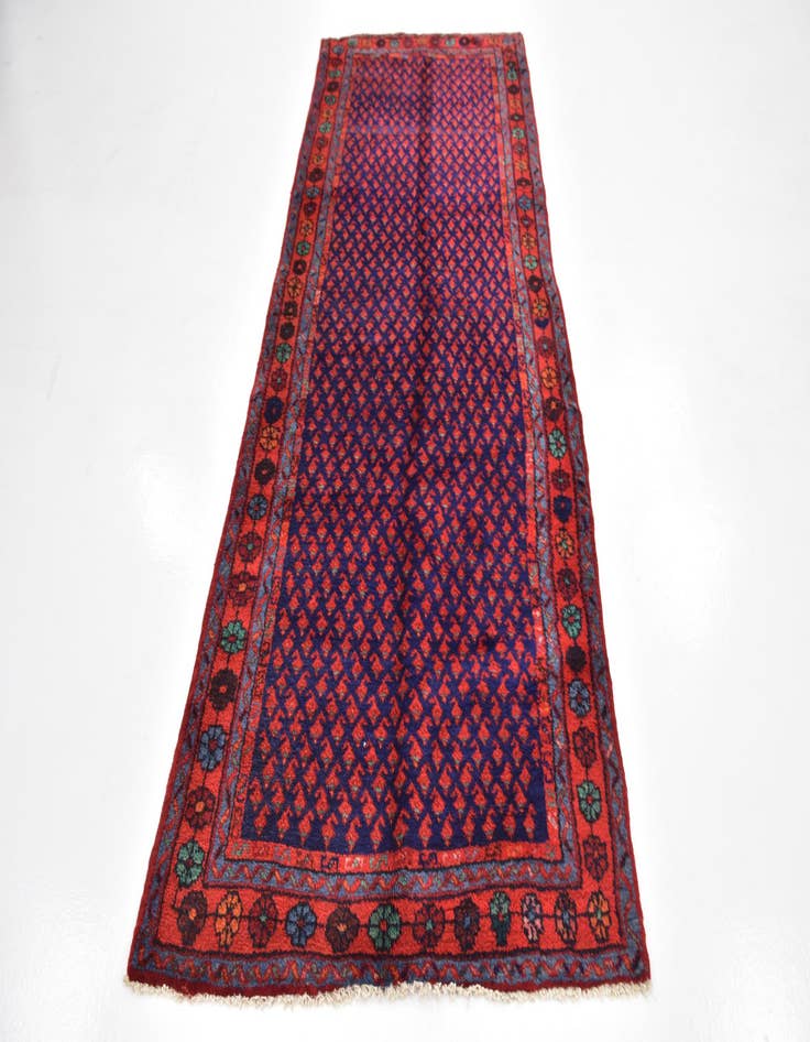 Detail image of  3' 8 x 9' 8  Hand Knotted Mahal Persian Wool Runner Rug