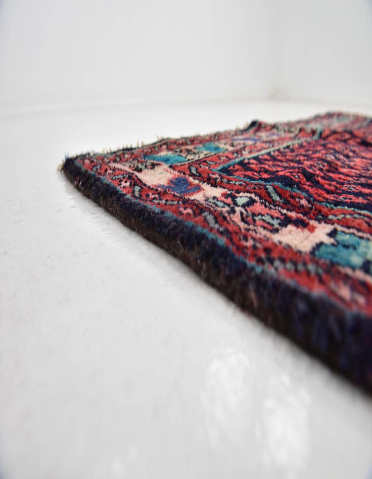 Detail image of  4' 2 x 9' 9  Hand Knotted Mahal Persian Wool Runner Rug