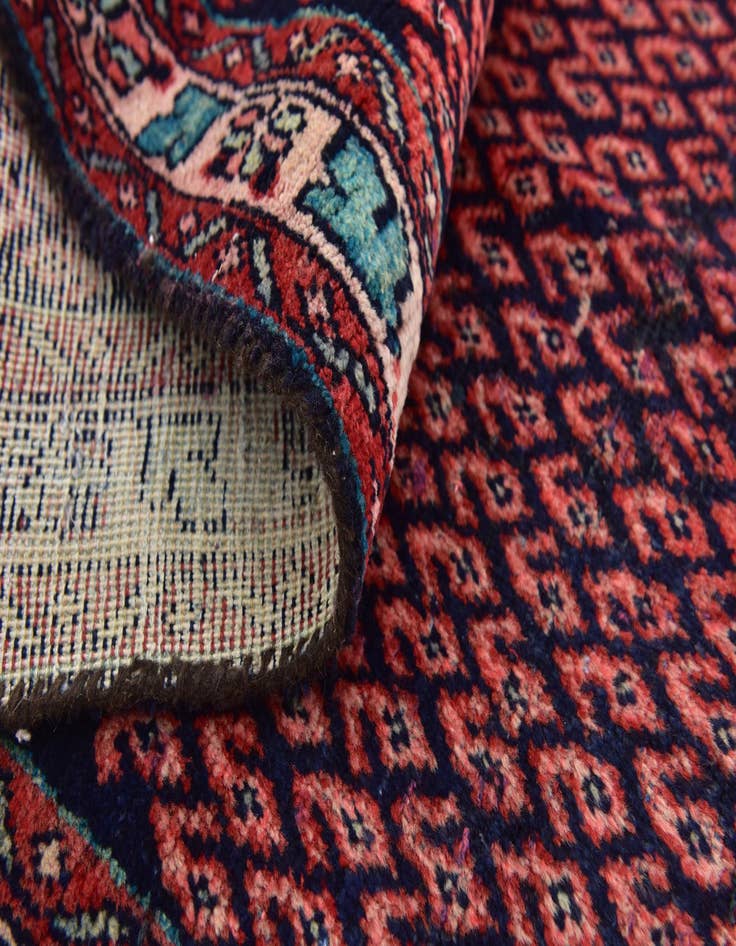 Detail image of  4' 2 x 9' 9  Hand Knotted Mahal Persian Wool Runner Rug