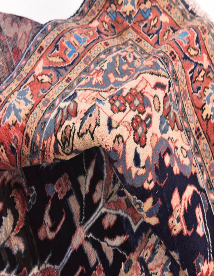 Detail image of  4' 8 x 10' 7  Hand Knotted Mahal Persian Wool Runner Rug
