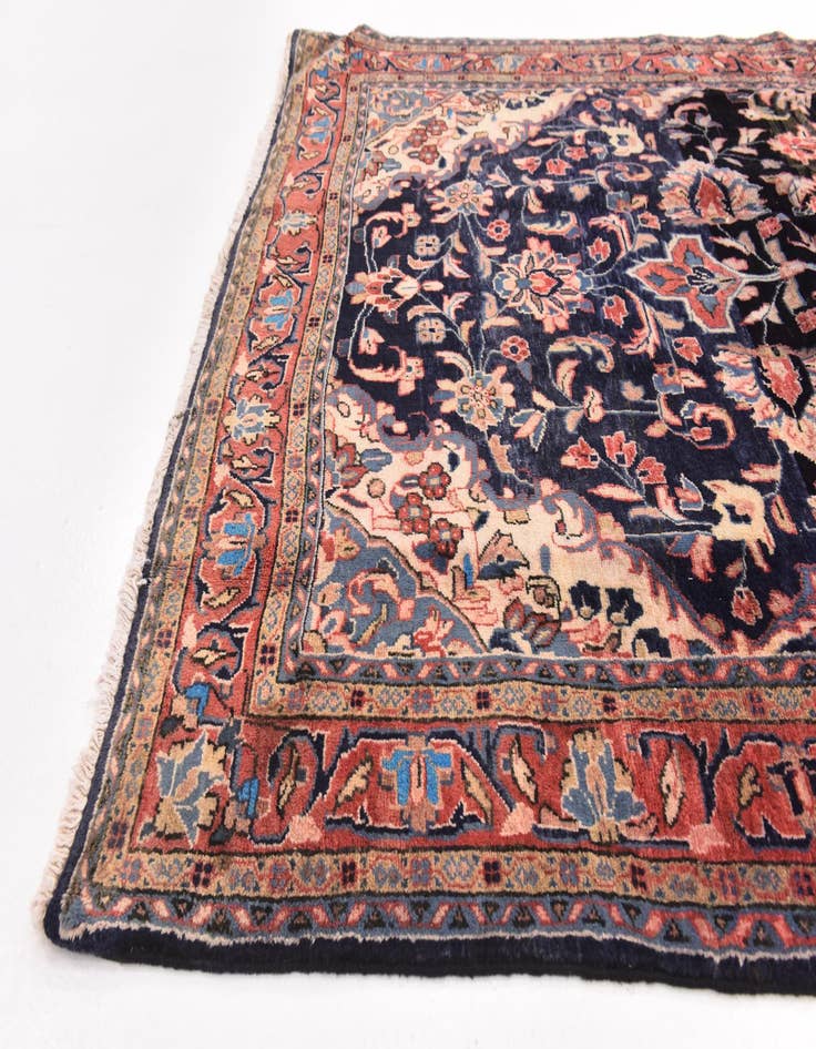 Detail image of  4' 8 x 10' 7  Hand Knotted Mahal Persian Wool Runner Rug