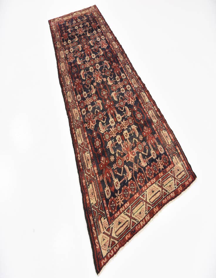 Detail image of  3' 8 x 9' 9  Hand Knotted Malayer Persian Wool Runner Rug