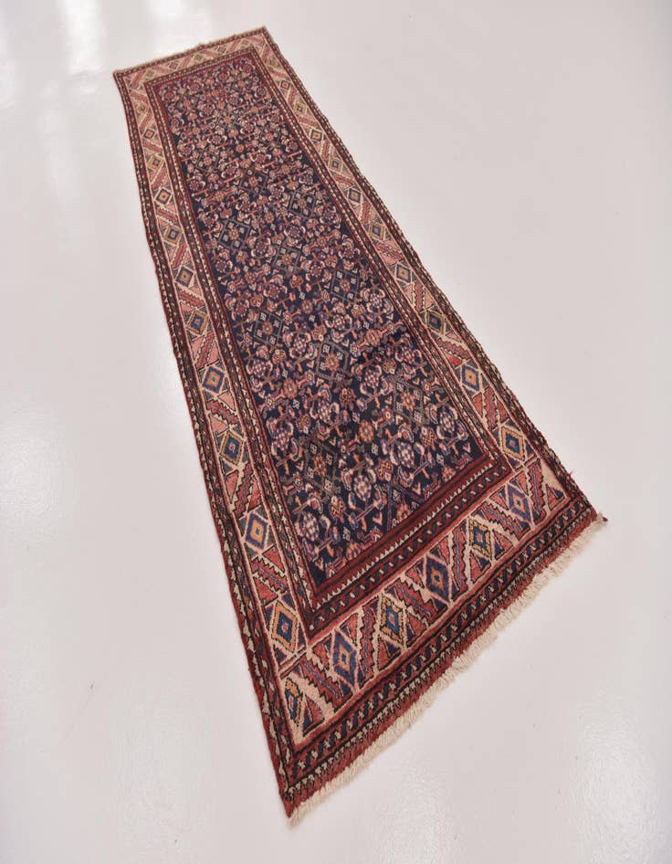 Detail image of 3' 8 x 10' 2 Hand Knotted Malayer Persian Wool Runner Rug