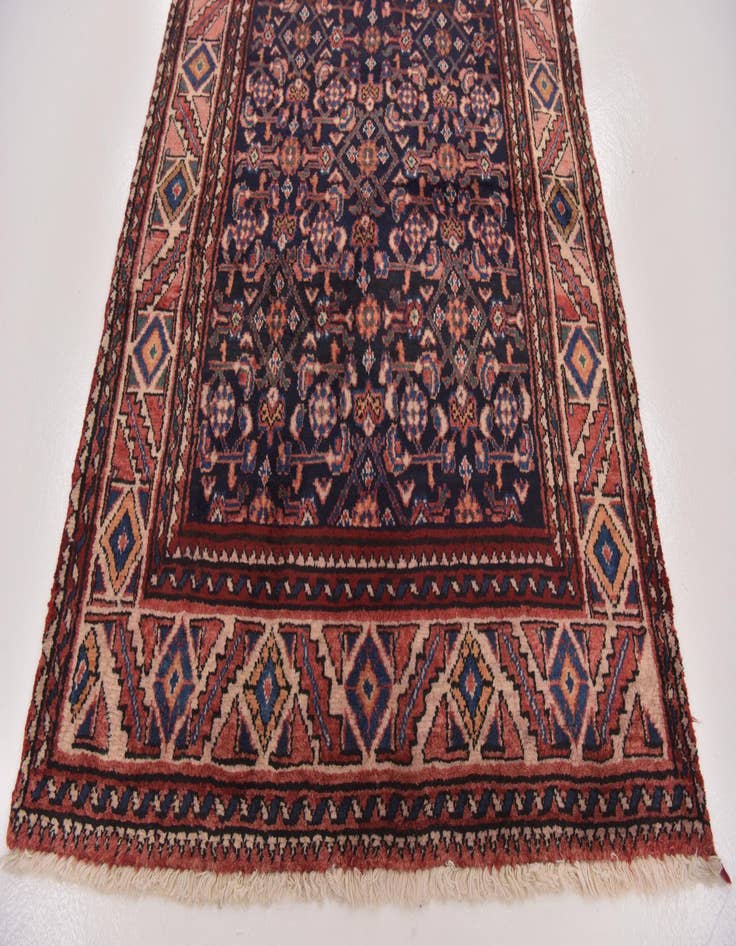 Detail image of 3' 8 x 10' 2 Hand Knotted Malayer Persian Wool Runner Rug