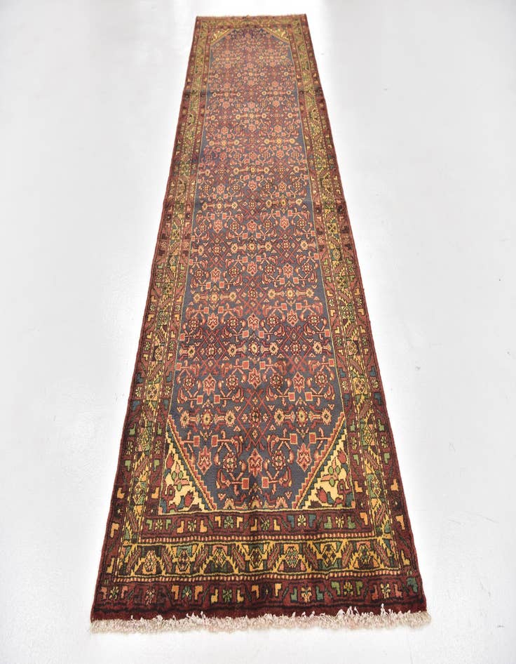 Detail image of 3' 6 x 11' Hand Knotted Malayer Persian Wool Runner Rug