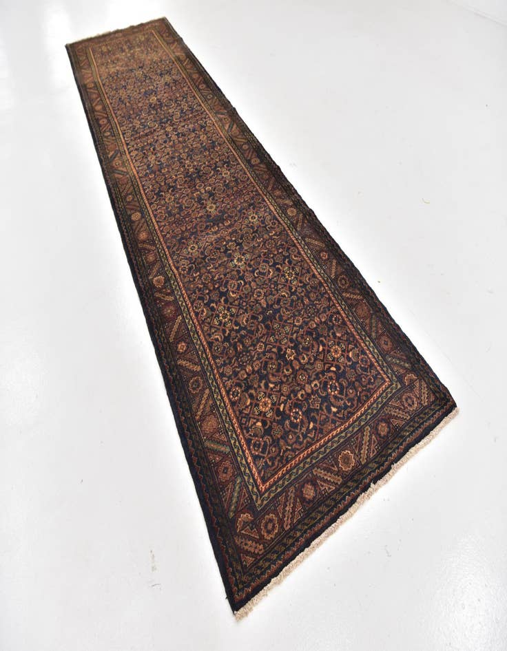 Detail image of  3' 9 x 13' 8  Hand Knotted Malayer Persian Wool Runner Rug