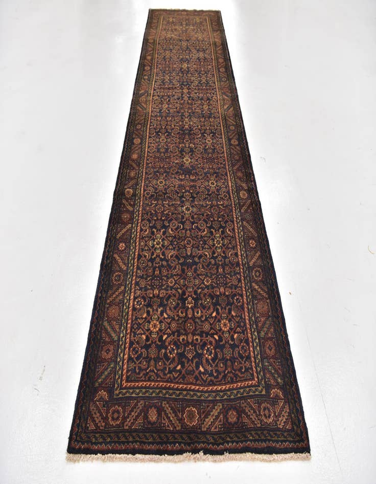 Detail image of  3' 9 x 13' 8  Hand Knotted Malayer Persian Wool Runner Rug